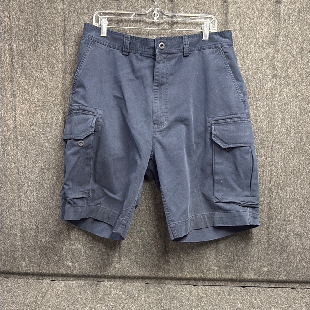 Ralph Lauren Blue Cargo Shorts Practical Cotton Blend